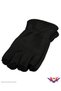 Unisex Black Winter Fleece 3-Piece Set Scarf Earflap Beanie Fingerless Cutout Half Finger Gloves Warm Cold Weather Protector - 4
