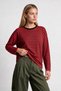 Oversize Striped Seasonal Sweater 4446 Lki̇0077 Red Black - 4