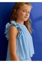 Girl's Top and Bottom Pants Set Blue - 2