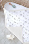 Double-Sided Baby Blanket, 100% Cotton Waffle Pique |   Pillowcase with Gift - Little Penguins - 70 X 105 cm - 2