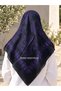 Black Floral Patterned Cheesecloth Writing Cloth 100X100 – Dowry and Daily Use Cheesecloth Headscarf - 2