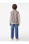 Embroidered Long Sleeve Buttoned Polo Collar Faux Suede College Jacket - 3