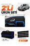 Fiat 500L (2013-2017) Compatible Glove Box Cover + Tay Feather Trunk Bag + Sticker Set - Fi001