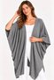 Women's Bat Sleeve Single Layer Casual Knitwear Poncho Cardigan - 3