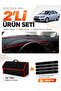 Ford Focus 2.5 Sedan Covered (2008-2011) Compatible Glove Box Cover + Tay Feather Trunk Bag Set - Fo011