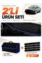 Bmw E34 (1988-1996) Compatible Glove Box Cover + Thai Feather Trunk Bag + Sticker Set - Bm010