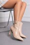 Women's Pointed Toe 8 cm Thin Heeled Boots Is319Nav