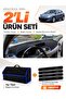 Renault Megane 3 Small Screen (2008-2015) Compatible Glove Box Cover + Thai Feather Trunk Bag Set - Re022