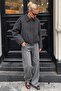 Khaki Plaid Patterned Oversize Women's Bomber Jacket Mg2920 - 3
