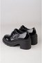Seç v2709 genuine leather heeled male shoe (heel:7 cm) black patent - 5