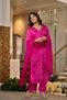 Premium Gaji Satin 3 Piece Suit Set for Women with Dupatta & Pants | Indian Ethnic Wear | Salwar Suit for Women | Kurti Pant Dupatta Set | Bandhani Printed Suit | Festive, Wedding & Party Wear