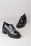Seç v2709 genuine leather heeled male shoe (heel:7 cm) black patent - 6