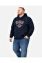 Plus Size Hooded Printed 3 Thread Sweatshirt - 2