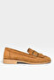 Gold Buckle Tasseled Suede Women's Casual Loafer Shoes Taba