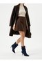 Artı-Artı006-1806 Women's Daily & Night High Heeled Short Pull-On Navy Blue Suede Boots - 3