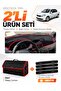 Renault Symbol Airbagged (2008-2011) Compatible Torpedo Cover + Leather Luggage Bag Set - Re030