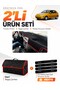 Fiat Palio (1999-2005) Compatible Glove Box Cover + Leather Trunk Bag + Sticker Set - Fi002