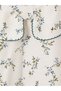 Alita City Lcw Kids Ecru Flannel Floral Girls' Dress with a Difference - 2