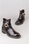 Seç V2711 Genuine Leather Women's Boots (Heel Height: 3 cm) Brown Patent Leather - 6