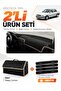 Seat Toledo (1995-2005) Compatible Glove Box Cover + Leather Trunk Bag + Sticker Set - Se010