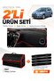 Peugeot 5008 Without Screen (2010-2014) Compatible Glove Box Cover + Leather Trunk Bag + Sticker Set - Pe016
