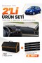 Renault Clio Symbol Airbag Compatible (2003-2006) Compatible Torpedo Cover + Leather Trunk Bag Set - Re012