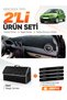 Ford Fi̇esta Type 2 (2003-2010) Compatible Glove Box Cover + Leather Trunk Bag + Sticker Set - Fo006