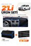 Renault Symbol Long Type.2 (2013-2021) Compatible Glove Box Cover + Leather Trunk Bag Set - Re016