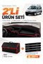 Glove Box Cover + Leather Luggage Bag + Sticker Set Compatible with Peugeot Partner (2002-2008) - Pe021