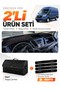Ford Transit (2015-2022) Compatible Glove Box Cover + Leather Luggage Bag + Sticker Set - Fo030