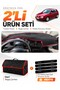 Volkswagen Golf 4 Mk4 (1997-2003) Compatible Glove Box Cover + Leather Trunk Bag + Sticker Set - Vw009