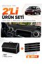 Daci̇a Logan 1 (2004-2008) Compatible Glove Box Cover + Leather Trunk Bag + Sticker Set - Da006