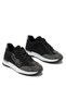 Women's Black Stone Sports Shoes Light Sole Lace-Up Walking Shoes Sneaker