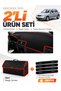Glove Box Cover + Leather Luggage Bag + Sticker Set Compatible with Skoda Fabia (1999-2006) - Sk001