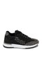Women's Black Stone Sports Shoes Light Sole Lace-Up Walking Shoes Sneaker - 2