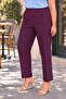 Plus Size High Waist Comfortable Fit Fabric Women's Trousers - 2