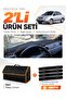 Kia Rio (2000-2005) Compatible Torpedo Cover + Leather Luggage Bag + Sticker Set - Ki011
