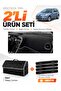 Peugeot 5008 Without Screen (2010-2014) Compatible Glove Box Cover + Leather Trunk Bag + Sticker Set - Pe016