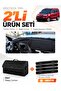 Fi̇at Doblo Fully Closed (2015-2023) Compatible Glove Box Cover + Leather Trunk Bag + Sticker Set