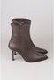 Seç V2743 Genuine Leather Women's Heel Boots (Heel Height: 8 cm) Brown - 6