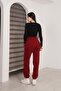 Women's 3-Thread Cotton Sweatpants with Elastic Cuffs and Lace-Up Waist, Soft Textured - 5