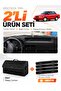 Hyundai Excel (1989-1994) Compatible Glove Box Cover + Leather Trunk Bag + Sticker Set - Hu019
