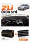 Ford Focus 2 (2005-2008) Compatible Dashboard Cover + Leather Trunk Bag + Sticker Set - Fo010