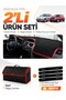 Renault Megane 2 Small Screen (2002-2009) Compatible Glove Box Cover + Leather Trunk Bag Set - Re039