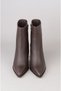 Seç V2743 Genuine Leather Women's Heel Boots (Heel Height: 8 cm) Brown - 3