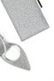 Women's Silver Stone Bridal Shoes and Bag Set Evening Dress Heeled Shoes Clutch Set - 4