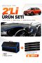 Fi̇at Egea Cross (2021-2026) Compatible Torpedo Cover with Tablet Holder + Leather Luggage Bag Set - Fi012