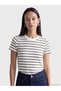 Alita City Khaki Camisole Striped Tight & Slim Short Sleeve Women's T-Shirt with a Difference