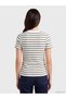 Alita City Khaki Camisole Striped Tight & Slim Short Sleeve Women's T-Shirt with a Difference - 4