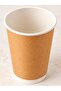 10 Pcs 14 oz Double Wall Kraft Coffee Cup Without Lid Double Wall Hot Drink Paper Cup - 6